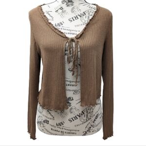 Gaze brown cardigan sweater